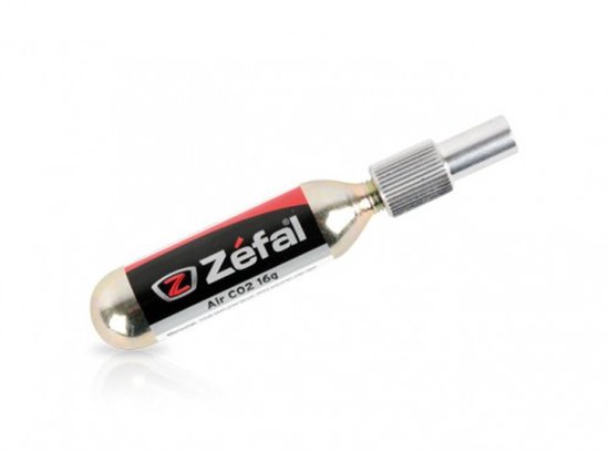 Zéfal Air CO2 16g patroon met rode en zwarte label.
