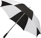 golfparaplu handopening 120 cm wit/zwart