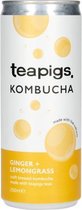 Teapigs Lemongrass and Ginger Kombucha 250ml - 6 blikjes
