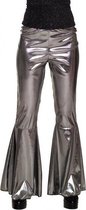 Flarebroek zilver maat M