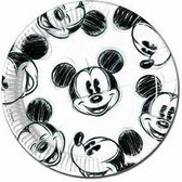 borden Mickey Mouse 23 cm papier zwart/wit 25 stuks