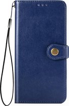 iPhone 12 Mini Book Case Hoesje met Magnetische Sluiting - PU Leer - TPU - Pasjeshouder - Apple iPhone 12 Mini - Blauw