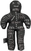 voodoo Doll English 21 x 13 cm pluche zwart 11-delig