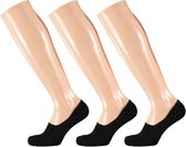 no-show sokken Basic Terry bamboe zwart 3-pack mt 35/38