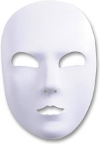 gezichtsmasker textiel/elastiek wit one-size