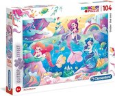 legpuzzel Under the sea glitter meisjes 104 stukjes