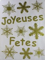 stickerset "Joyeuses Fetes" 49 x 69 cm goud