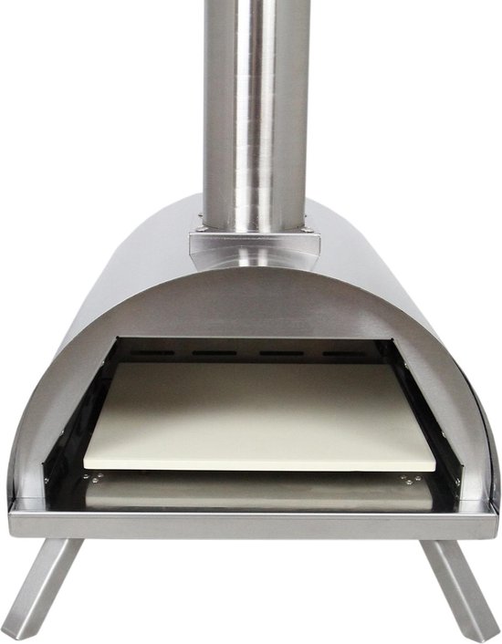 Pizza oven buiten tafel model - zilver - 44x78x81 cm - 350-400°c — afbeelding 3