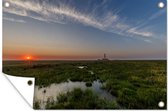 Tuinposter - Tuindoek - Tuinposters buiten - Duitsland - Waddenzee - Vuurtoren - 120x80 cm - Tuin