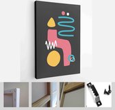 Modern abstract face, leave, hands, shapes. Minimalism concept. Line art drawing style - Modern Art Canvas - Vertical - 1771197014 - 40-30 Vertical
