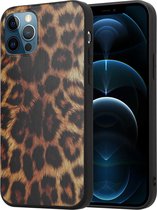 ShieldCase Brown Panther geschikt voor Apple iPhone 12 / 12 Pro hoesje + glazen Screen Protector
