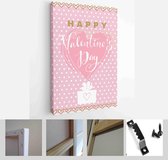 Happy Valentine's Day set cards. Handdrawn romantic lettering - Modern Art Canvas - Vertical - 1626989146 - 80*60 Vertical