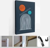 A trendy set of Abstract Black Hand Painted Illustrations for Postcard, Social Media Banner, Brochure Cover Design or Wall Decoration Background - Modern Art Canvas - Vertical - 19