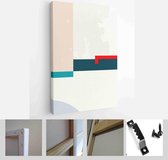 Set of Abstract Geometric Wall Art. Mid Century Illustration in Minimal Style for Wall Decoration Background - Modern Art Canvas - Vertical - 1875455965 - 40-30 Vertical