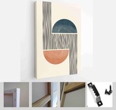 Mid Century Modern Design. A trendy set of Abstract Hand Painted Illustrations for Wall Decoration, Social Media Banner, Brochure Cover Design - Modern Art Canvas - Vertical - 1952