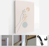 Modern Abstract Art Illustration with Woman Hands. Set of aesthetic organic art in one line style for house decoration - Modern Art Canvas - Vertical - 1957430659 - 40-30 Vertical