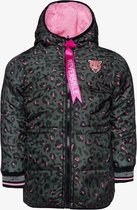 TwoDay reversible meisjes winterjas - Groen - Maat 98