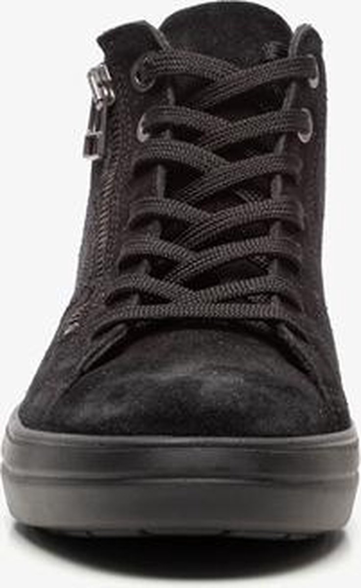 Hush Puppies leren dames sneakers - Zwart - Maat 42 | bol.com