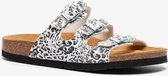 Hush Puppies dames bio slippers met luipaardprint - Wit - Maat 38