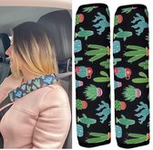 Gordelhoes - Zinaps 2 x Cactus Autostoel Riem Protector voor Volwassenen Gordel Schouder Pad Auto Seat Belt Pad - Beschermt tegen het snijden van de riem