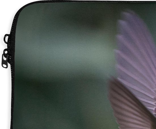 Housse ordinateur 13 pouces 34x24 cm - Colibri Calliope - Housse Macbook & Laptop Un colibri calliope vole près d'une fleur - Housse ordinateur portable avec photo