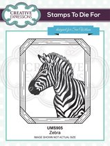Creative Expressions Cling stamp - Dieren - Zebra - 10cm x 12cm