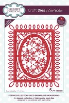 Creative Expressions Stans - Kerst - AchtergRond Sneeuwvlokjes - 11,7cm x 14cm - Set van 5