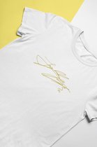 BTS Jungkook Signature T-Shirt for fans | Army Dynamite | Love Sign | Unisex Maat L Wit