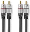Nedis CAGC24200AT25 Stereo-audiokabel 2x Rca Male - 2x Rca Male 2,50 M Antraciet