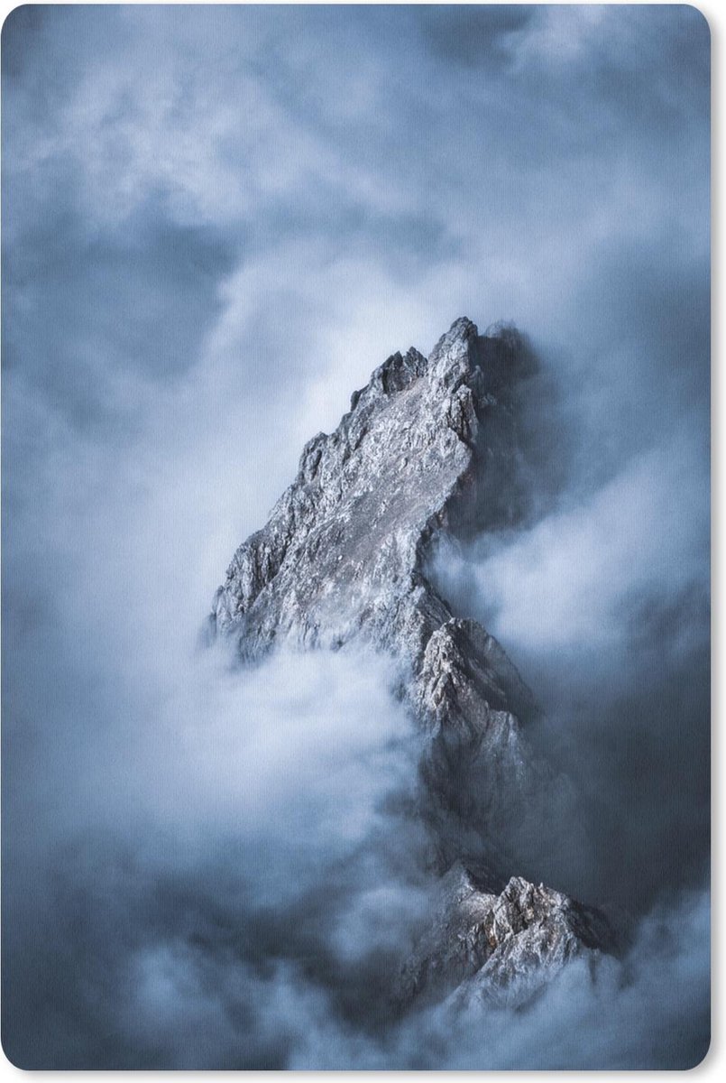 Muismat Alpen - Top van de Zugspitze in de Beierse Alpen muismat rubber - 40x60 cm - Muismat met foto