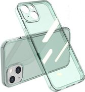 Hoog transparant gehard glas + TPU schokbestendig hoesje voor iPhone 13 (groen)