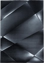 Modern laagpolig vloerkleed Costa - zwart 3527 - 140x200 cm