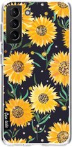Casetastic Samsung Galaxy S21 Plus 4G/5G Hoesje - Softcover Hoesje met Design - Sunflowers Print