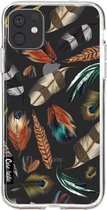 Casetastic Apple iPhone 11 Hoesje - Softcover Hoesje met Design - Feathers Multi Print