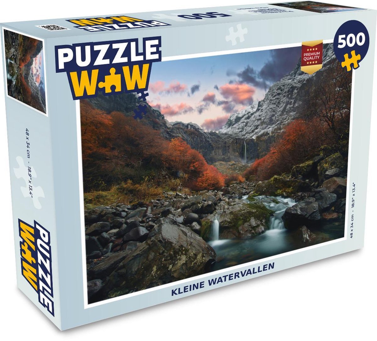 Afbeelding van product PuzzleWow  Puzzel Waterval - Berg - Herfst - Legpuzzel - Puzzel 500 stukjes