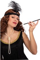 Carnival Toys Accessoireset Charleston Dames Zwart/wit 3-delig