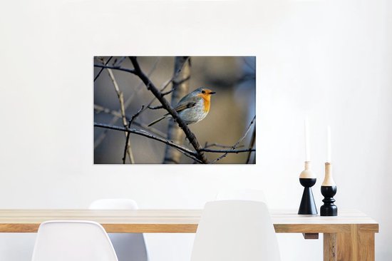 Peintures sur toile Robin - Vogel - Branches - 60x40 cm - Décoration murale