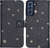 iMoshion Design Softcase Book Case Samsung Galaxy S21 FE hoesje - Stars Gold