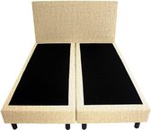 Bedworld Boxspring 200x190 - Geveerd - Velours - Donker beige (ML04)