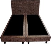 Bedworld Boxspring 140x210 - Geveerd - Tweedlook - Licht bruin (M26)