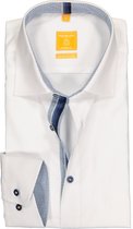 Redmond modern fit overhemd - wit (contrast) - Strijkvriendelijk - Boordmaat: 39/40
