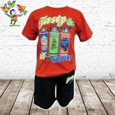 shirt en korte broek paint rood -s&C-146/152-Complete sets