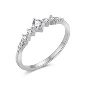 Twice As Nice Ring in zilver, zirkonia van groot naar klein  60