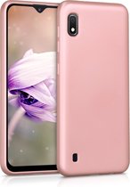 kwmobile telefoonhoesje voor Samsung Galaxy A10 - Hoesje voor smartphone - Back cover in metallic roségoud