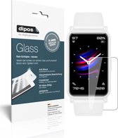 dipos I 2x Pantserfolie helder compatibel met Honor Watch ES Beschermfolie 9H screen-protector (expres kleiner dan het glas omdat het gebogen is)