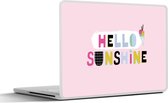 Laptop sticker - 10.1 inch - Zomer - IJs - Roze - 25x18cm - Laptopstickers - Laptop skin - Cover