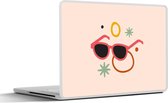 Laptop sticker - 14 inch - Zonnebril - Figuren - Pastel - 32x5x23x5cm - Laptopstickers - Laptop skin - Cover