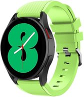 Strap-it Siliconen bandje - gechikt voor Samsung Galaxy Watch 6 / 6 Classic / Watch 5 / 5 Pro / Watch 4 / 4 Classic - siliconen horlogeband geschikt voor Galaxy Watch 4-5-6 alle varianten - groen