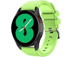 Strap-it Siliconen bandje - geschikt voor Samsung Galaxy Watch 7 (40 & 44mm) / Galaxy Watch 6 (Classic) / Galaxy Watch 5 / Watch 5 Pro / Watch 4 (Classic) / Watch FE / Garmin Vivoactive 3/5 - geschikt voor Galaxy Watch 4-5-6 alle varianten - groen