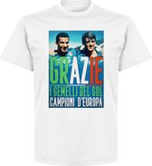Grazie Gemelli Vialli & Mancini T-Shirt - Wit - 4XL